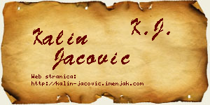Kalin Jačović vizit kartica